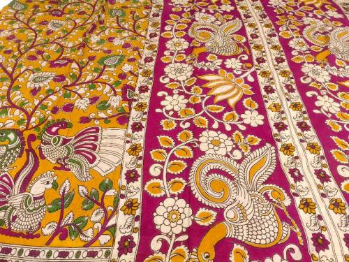 KALAMKARI PRINTED COTTON SAREE