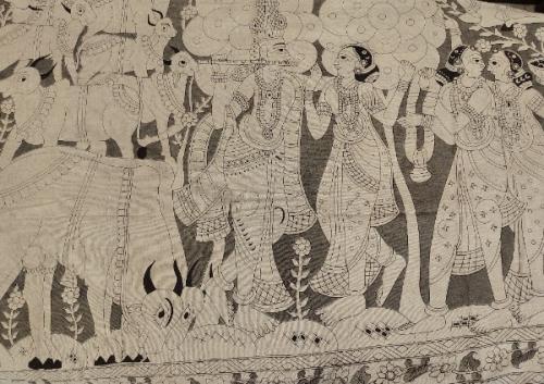 KALAMKARI PRINTED COTTON SAREE