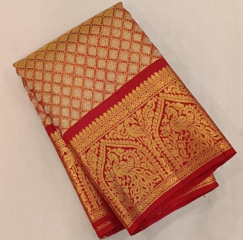 ARNI SILK HALF FINE ZARI SAREE WITH BLOUSE