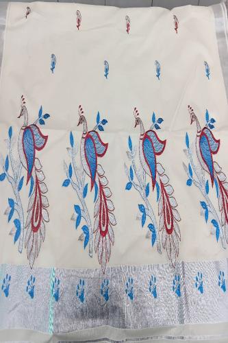 PL KERALA EMBROIDERY SAREE