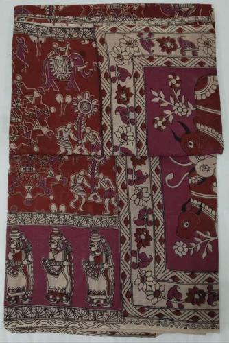 KALAMKARI PRINTED COTTON SAREE