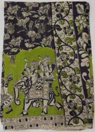 KALAMKARI PRINTED COTTON SAREE