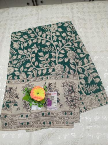 KALAMKARI PRINTED COTTON SAREE