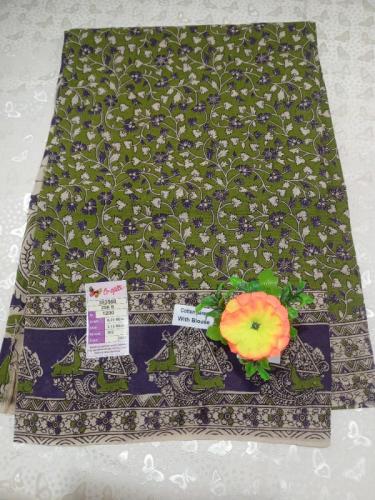 KALAMKARI PRINTED COTTON SAREE