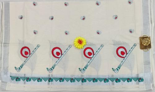 PL KERALA EMBROIDERY SAREE