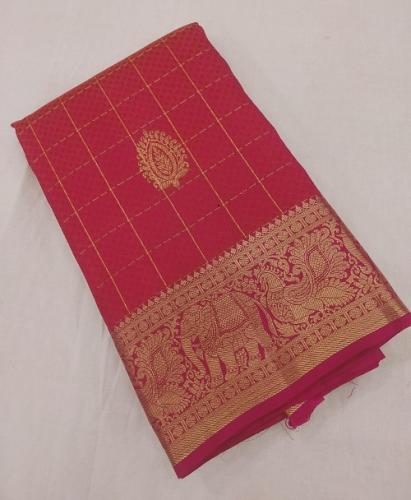 ARNI SILK HALF FINE ZARI SAREE WITH BLOUSE