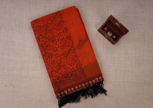 Manamedu Block Printed Sarees With Blouse
