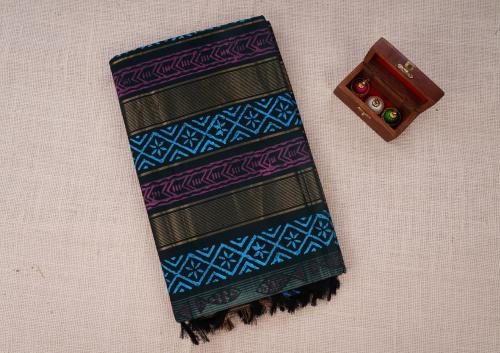 Manamedu Block Printed Sarees With Blouse