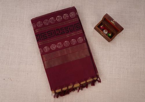 Manamedu Block Printed Sarees With Blouse