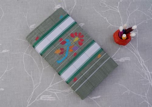 SAREES TIRUNELVELI RAYONxCOTTON Mix CHEDI BUTTA 550 cms 