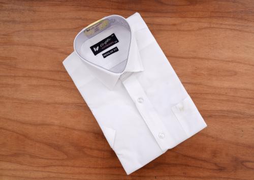 PL COTTON PLAIN WHITE READYMADE SHIRTS 38 HS