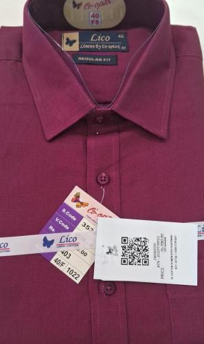 PL COTTON XLINEN DYED READYMADE SHIRT 40 FS