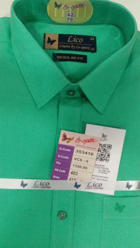 PL COTTONX LINEN DYED READYMADE SHIRT 42 FS