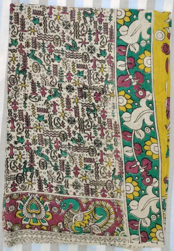 KALAMKARI PRINTED COTTON SAREE