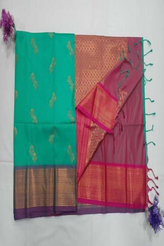 Powerloom Polyester Big Butta Softee saree Jacquard