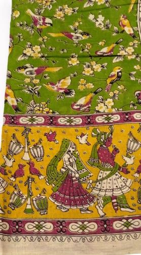 KALAMKARI PRINTED COTTON SAREE