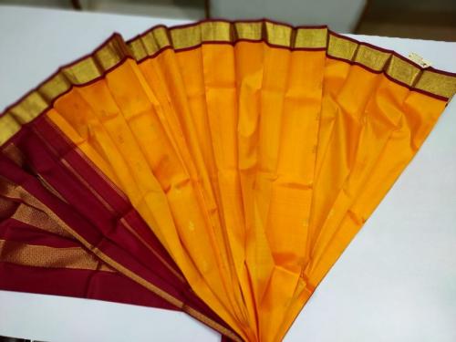 THIRUBHUVANAM HF ZARI SILK SAREE 550 MTS