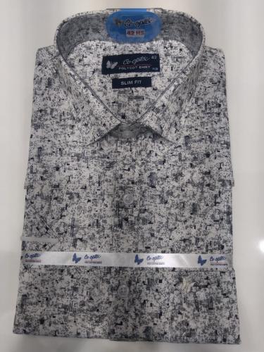 Polyester Cotton Plain Printed Slim Fit Shirts 40s CPx40s CP60 Cotton40 Polyester42 Hs