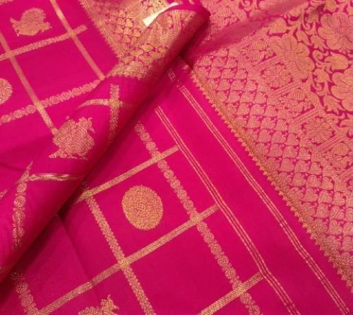 ARNI SILK HALF FINE ZARI SAREE WITH BLOUSE
