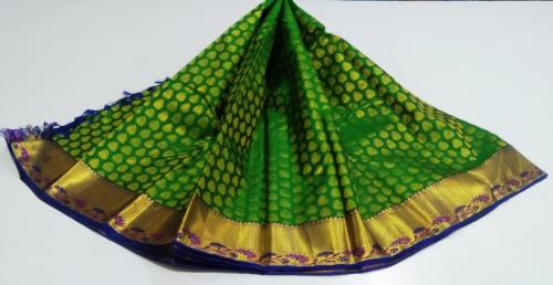 ARNI SILK HALF FINE ZARI SAREE WITH BLOUSE