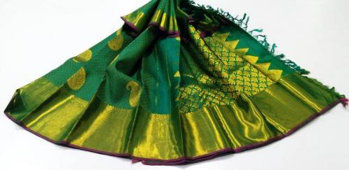 ARNI SILK HALF FINE ZARI SAREE WITH BLOUSE