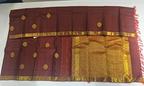 ARNI SILK HALF FINE ZARI SAREE WITH BLOUSE