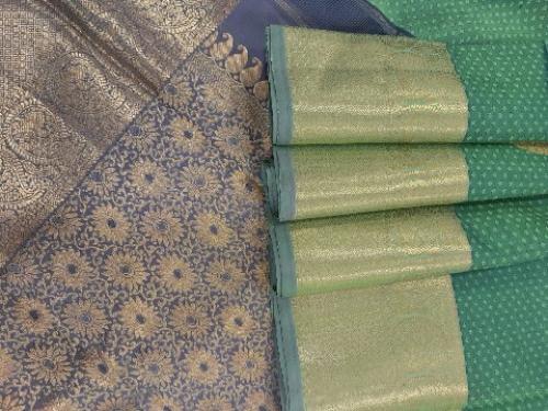 ARNI SILK HALF FINE ZARI SAREE WITH BLOUSE