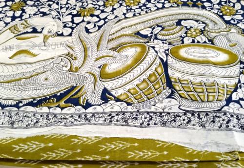 KALAMKARI PRINTED COTTON SAREE
