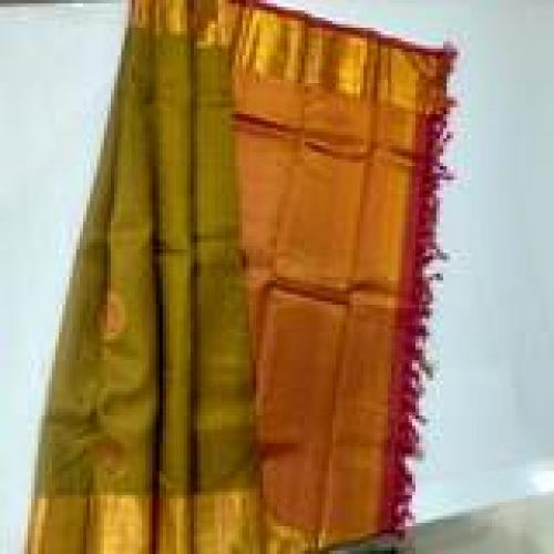 ARNI SILK HALF FINE ZARI SAREE WITH BLOUSE