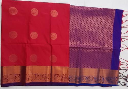PL Polyester Big Butta Softee saree Jacquard
