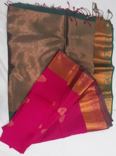 PL Polyester Big Butta Softee saree Jacquard