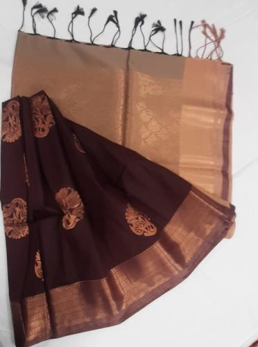 PL Polyester Big Butta Softee saree Jacquard
