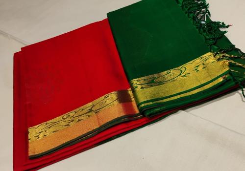 SOFT SILK SAREE WITH BLOUSE
