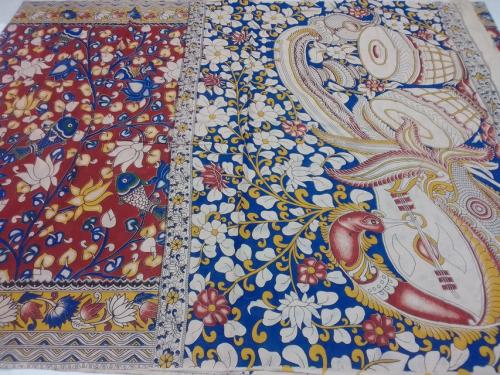 KALAMKARI PRINTED COTTON SAREE