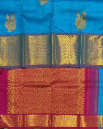 ARNI SILK HALF FINE ZARI SAREE WITH BLOUSE