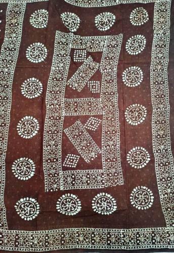 PL COTTON SAREES WITH WAX DOT PRINT DESIGNS