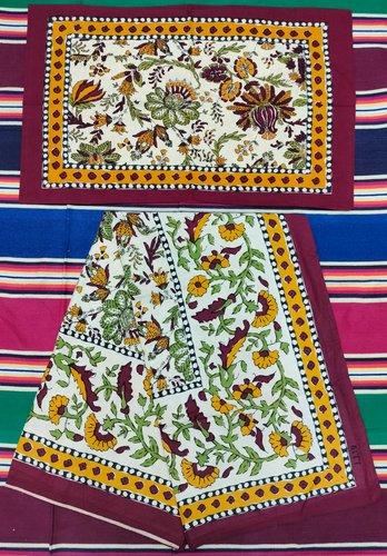 BEDSHEET JAIPUR PRINTED 50X90 1 PILLOW COVER