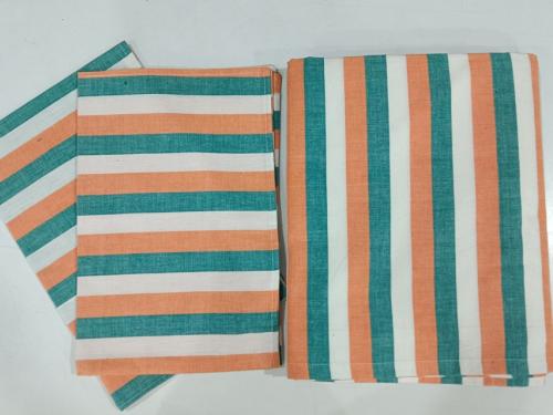 BEDSHEET STRIPE 90X108 2 PILLOW COVER