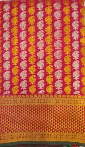 ARNI SILK HALF FINE ZARI SAREE WITH BLOUSE
