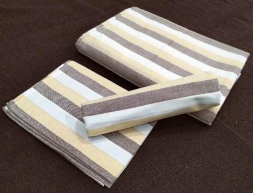 BEDSHEET STRIPE 72X100 2 PILLOW COVER
