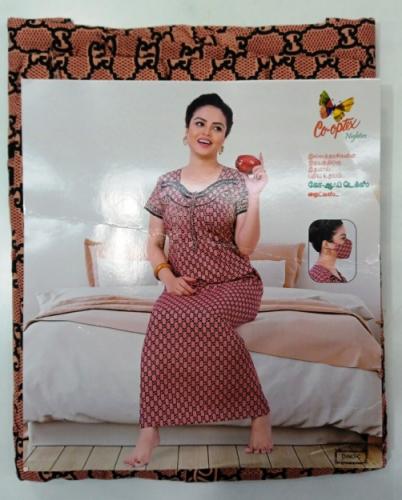 40S X 40S PL PRINTED COTTON NIGHTIES XXXL SIZE