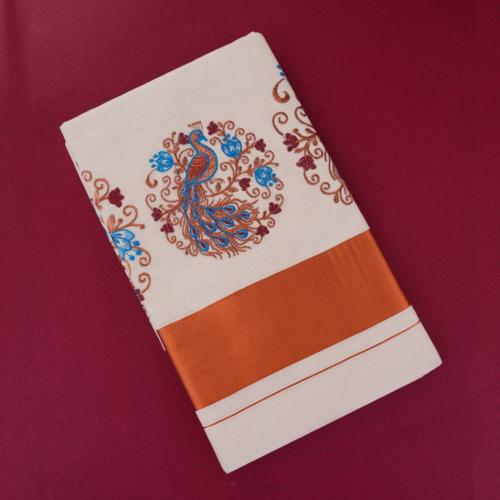 PL KERALA EMBROIDERY SAREE