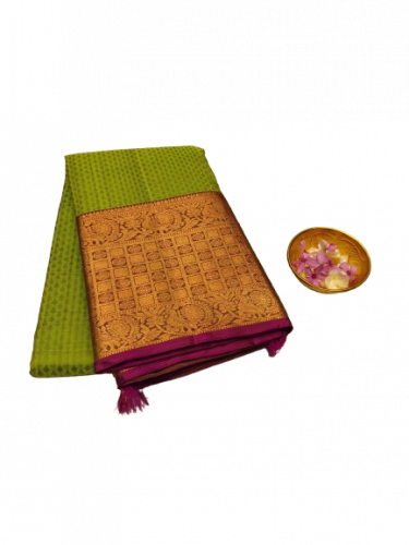 ARNI SILK HALF FINE ZARI SAREE WITH BLOUSE