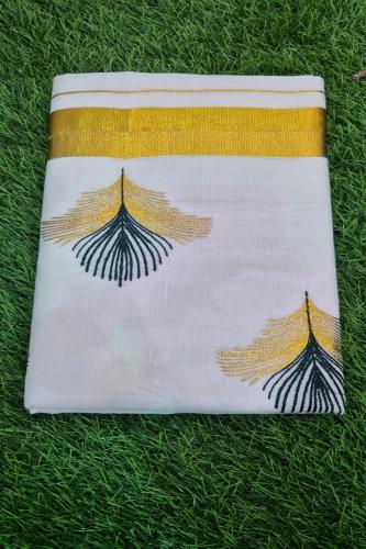 PL KERALA EMBROIDERY SAREE