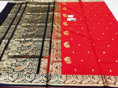 PMK BUMBERG COT SAREES WITH BLOUSE