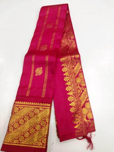 THIRUBHUVANAM HF ZARI SILK SAREE 550 MTS