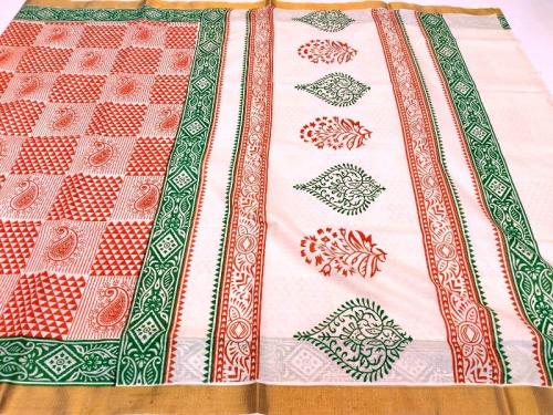 PL Saree Kerala Hand Block Printing