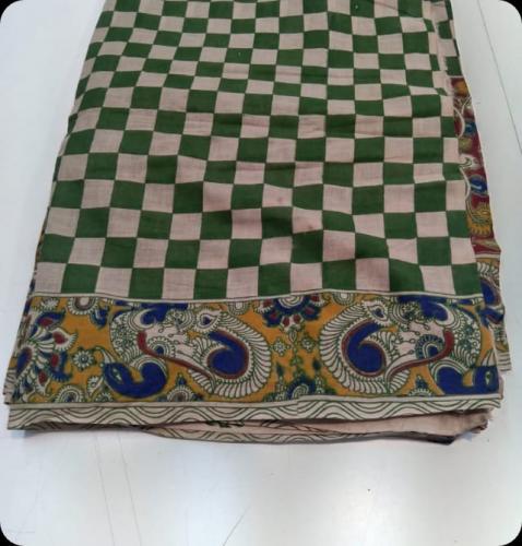 KALAMKARI PRINTED COTTON SAREE