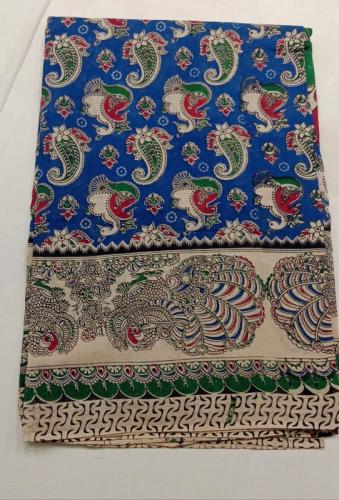KALAMKARI PRINTED COTTON SAREE