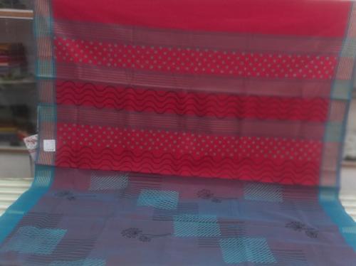 MANAMEDU BLOCK PRINTED SAREES WITH BLOUSE